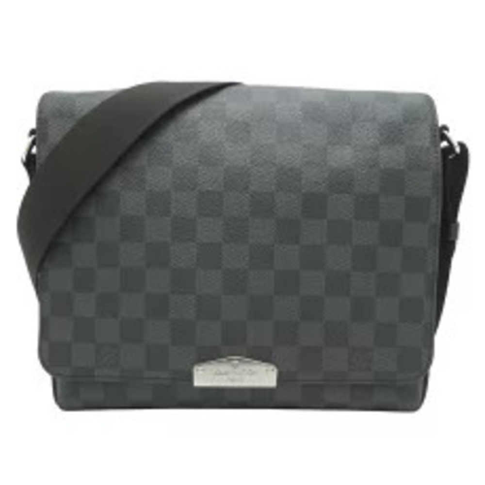 Louis Vuitton District Shoulder Bag Damier Graphite Black
